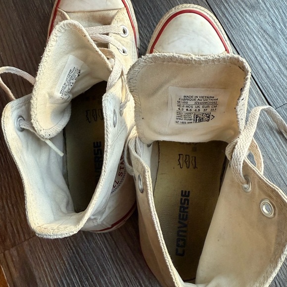 Converse Chuck Taylor‎ All Star High Mens 4.5 shoes White vintage - Picture 6 of 8